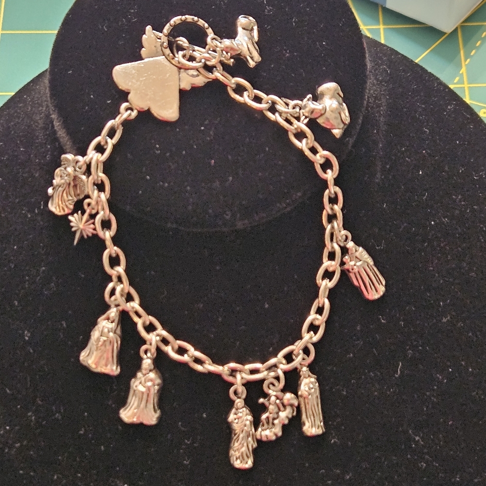Nativity Bracelet. Angel toggle